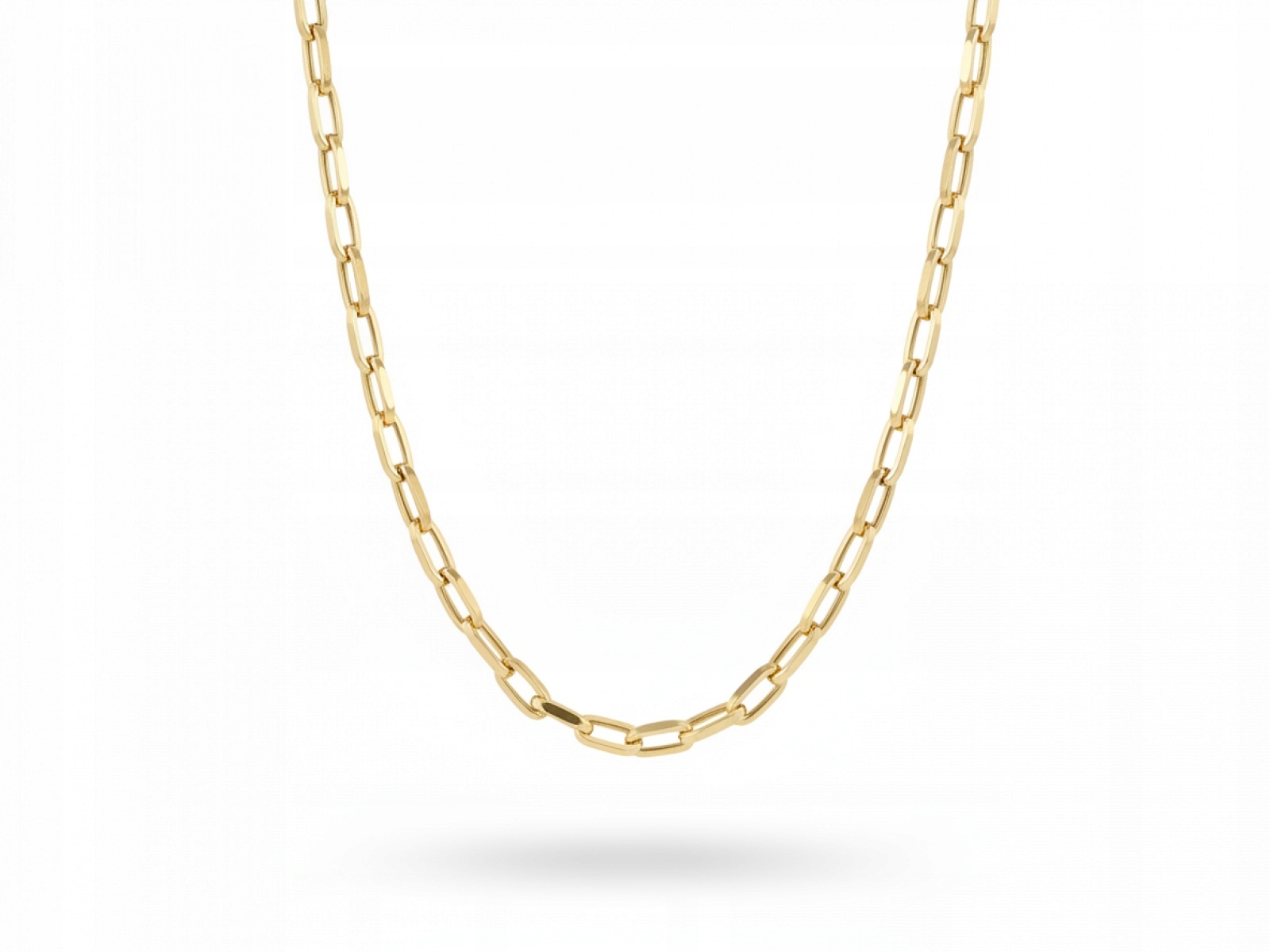 Zlatý Řetízek Pro Ženu 585 z velkých článků, šířka 4 mm, délka 45 cm