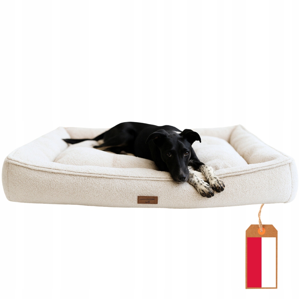 Legowisko Premium 2XL Boucle Ecru Krem 120x90 cm dla psa Labrador Golden