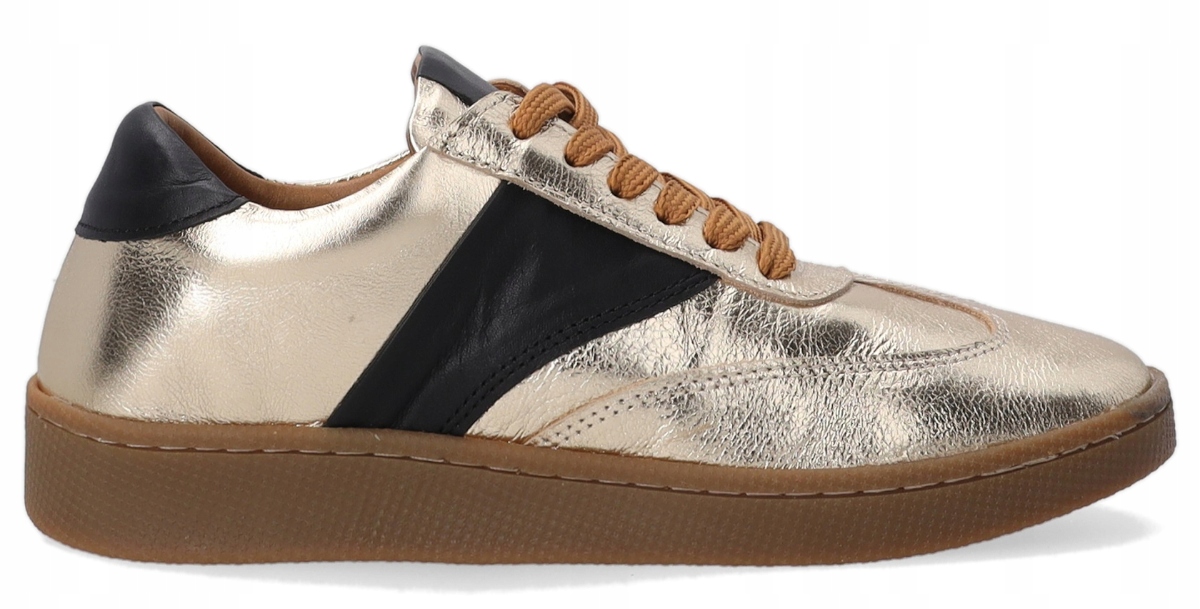 Venezia zlaté dámské kožené sportovní boty s teniskami 37