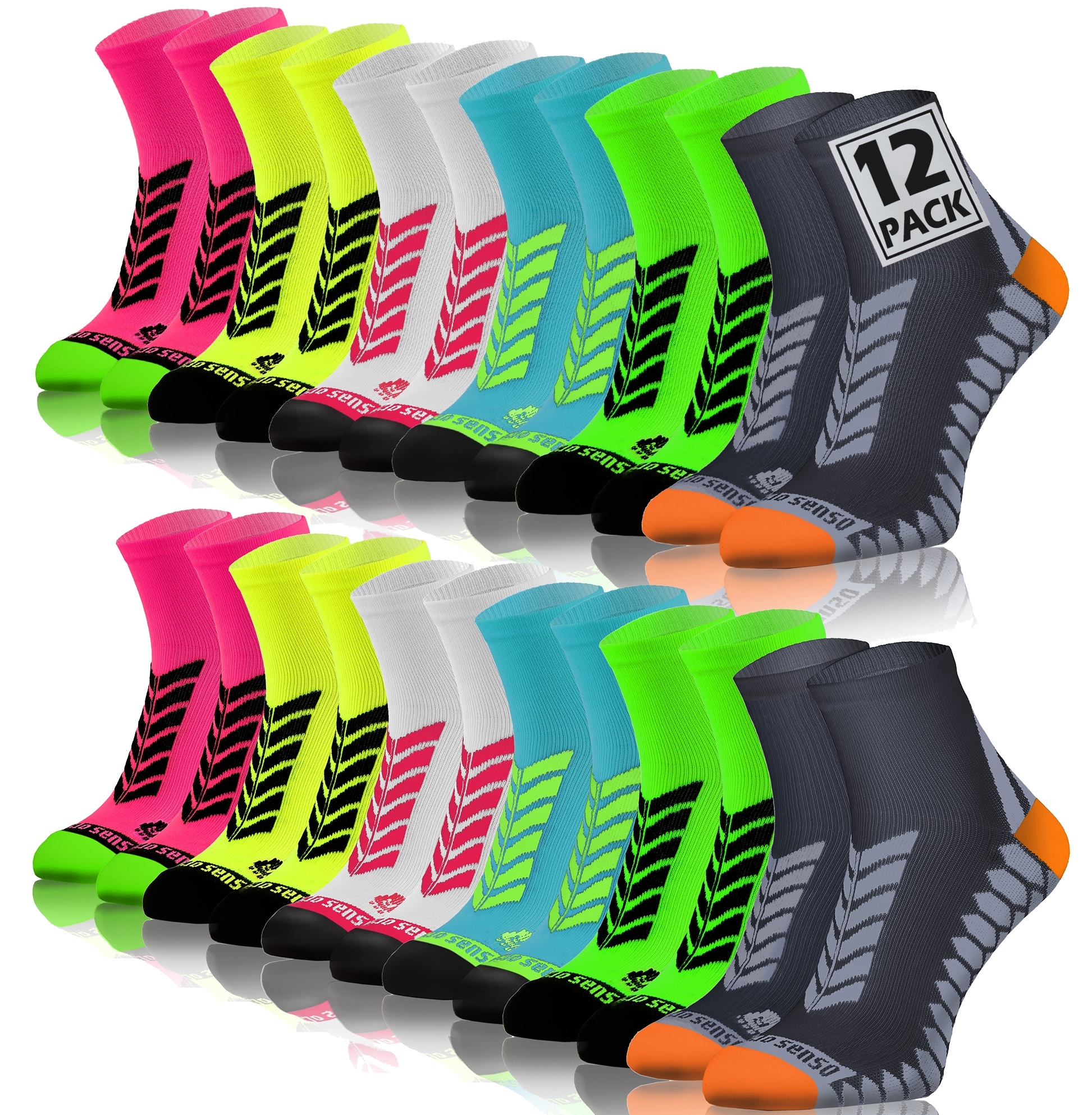 Sesto Senso Skarpety sportowe dla kobiet i mężczyzn 3, 6, 12par 35-38