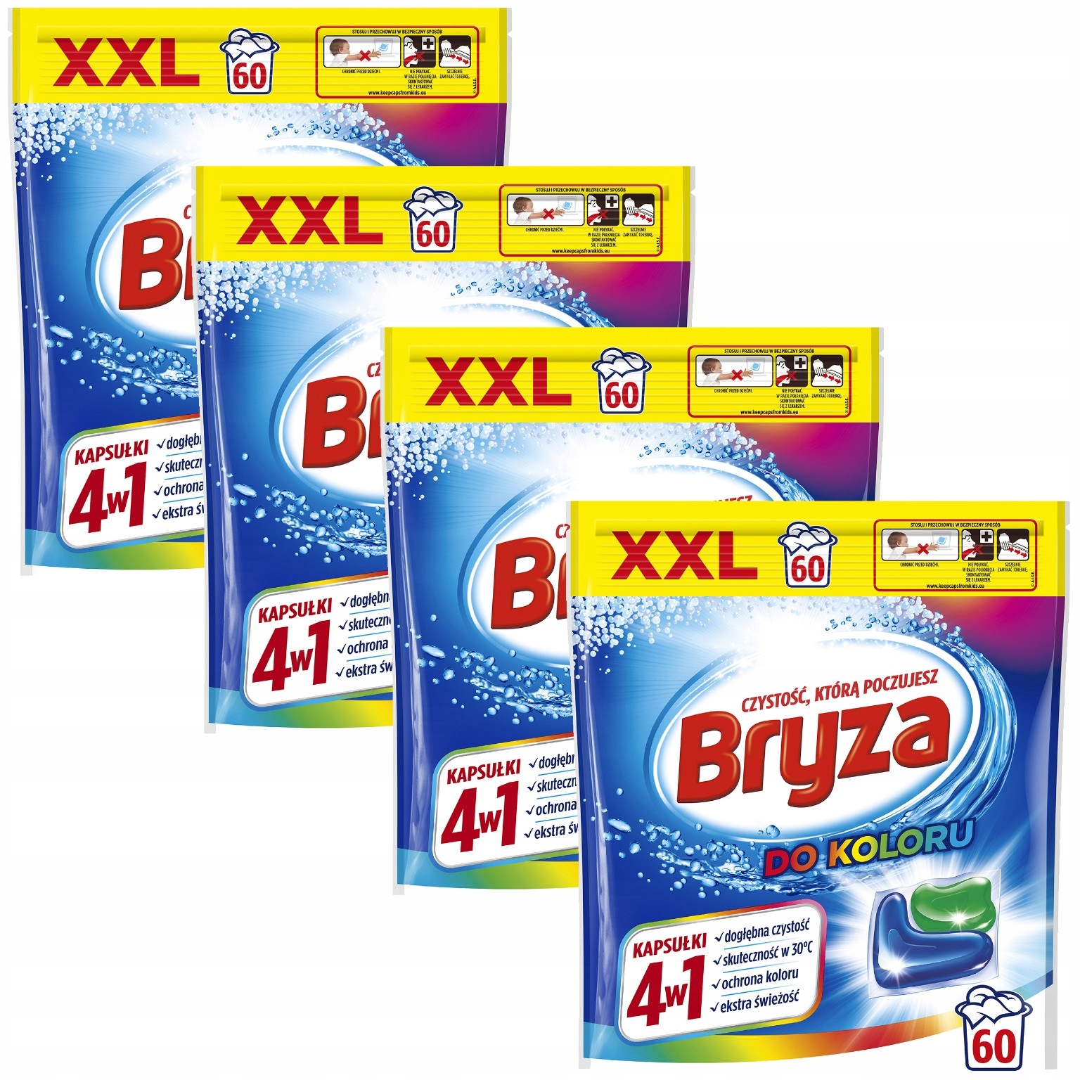 Levně Bryza 4v1 Kapsle na praní barev 60x4 240 kusů