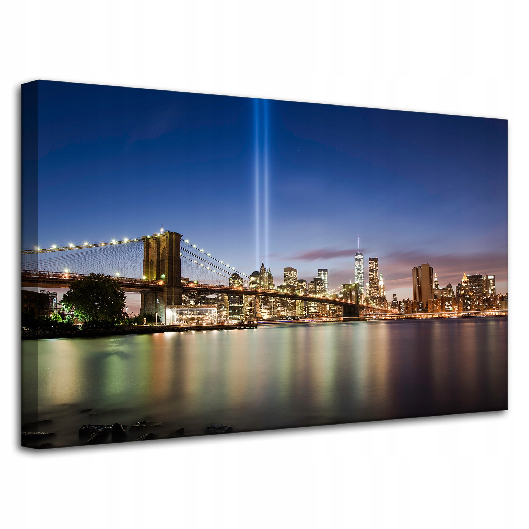 Obraz na plátně Architektura Ny most v noci 80X50
