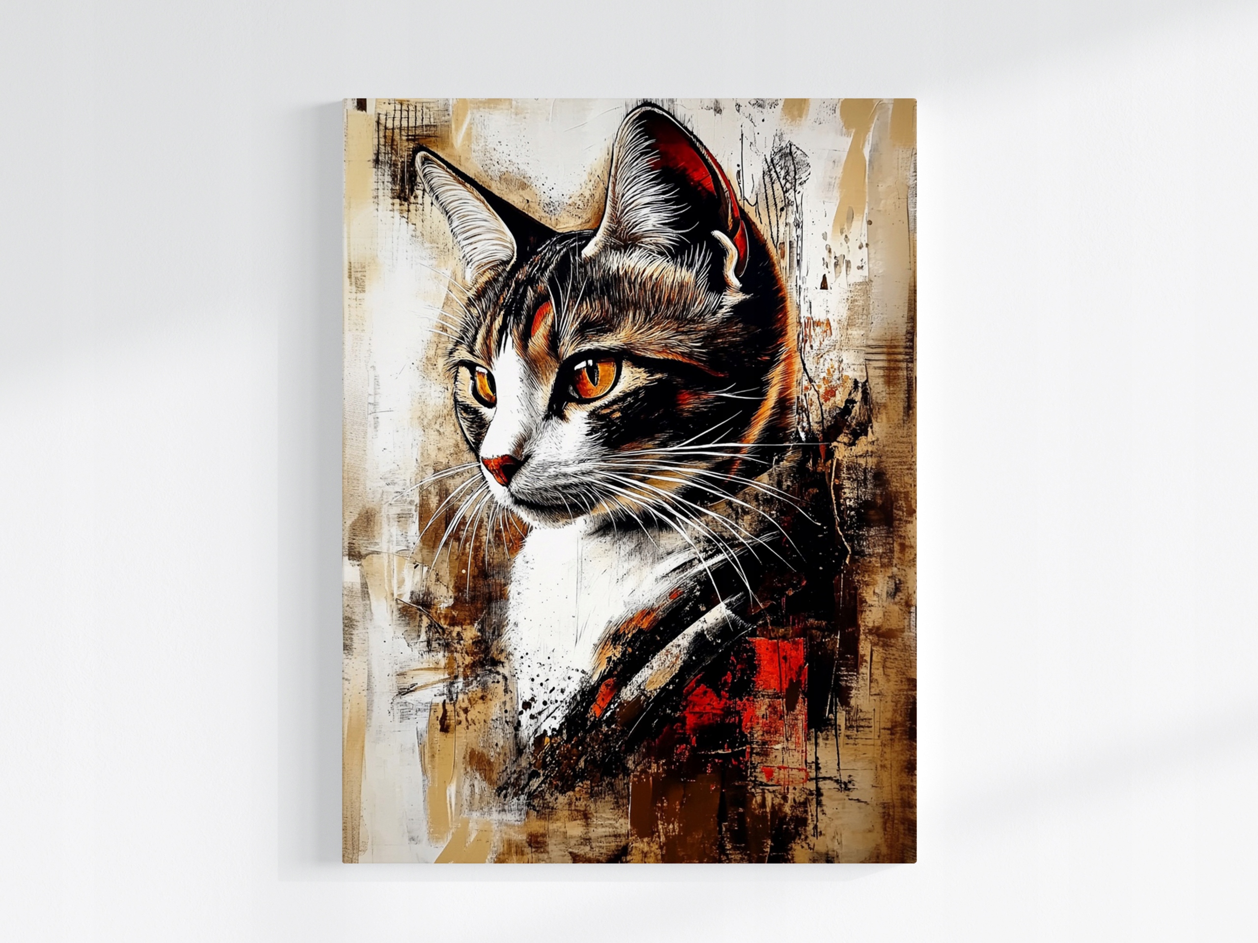 Obraz Na Plátně Canvas Portrét Kočka Kocour Zvířátko Urban Street Art 75x100