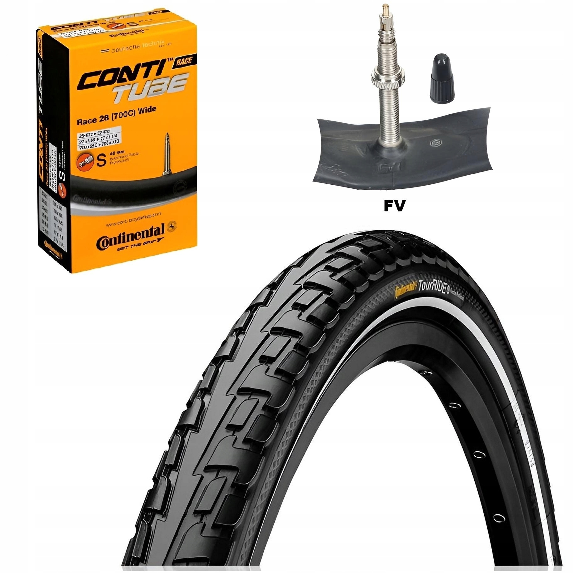 Opona Rowerowa Continental Ride Tour 700 X 28C Odblask Dętka