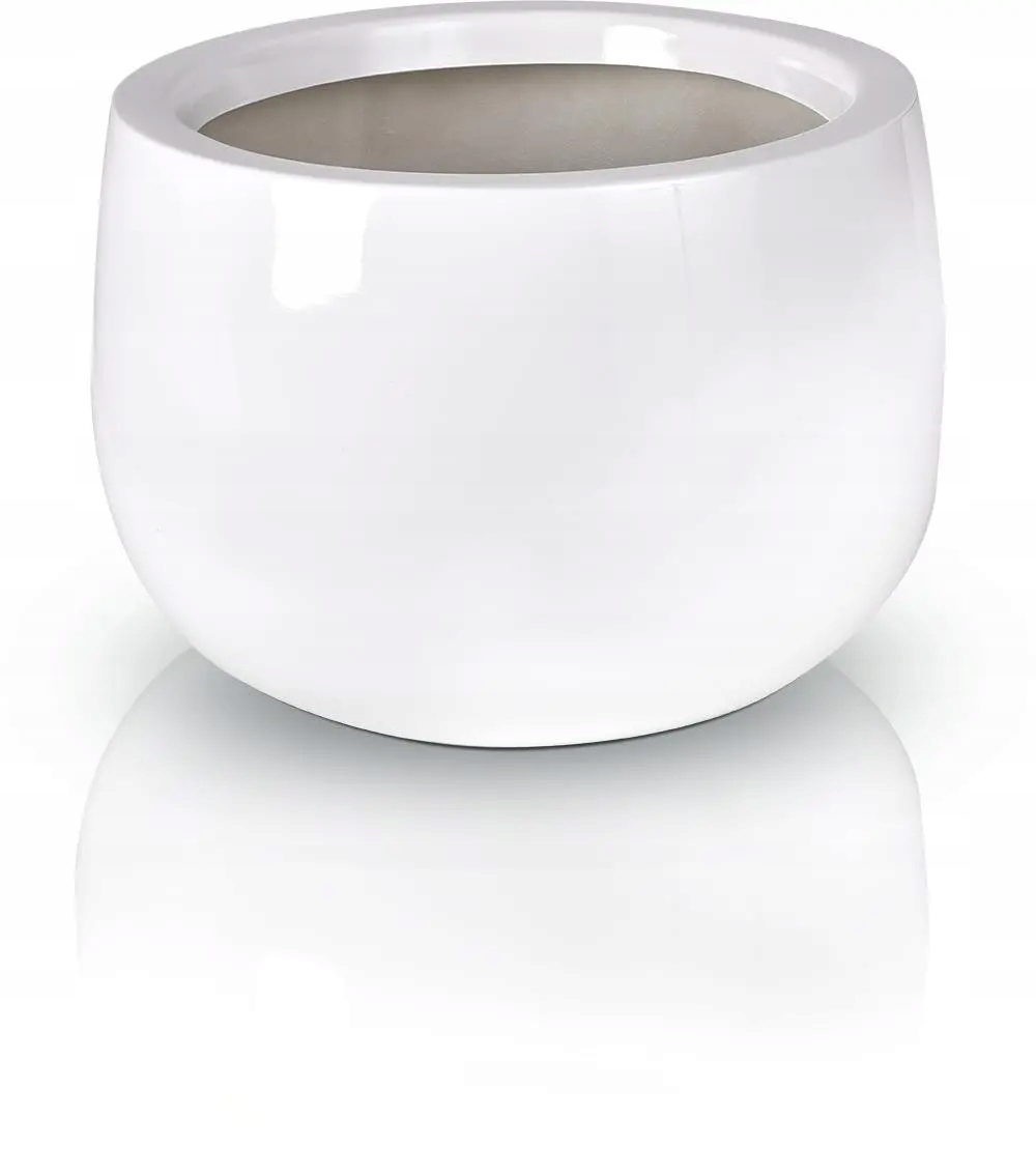 

Biała Donica z włókna szklanego Misa 34x23 cm