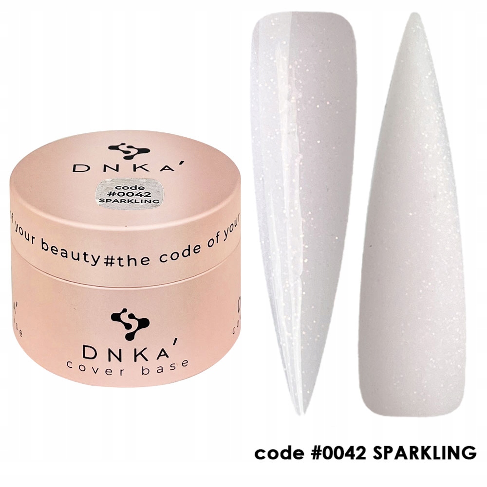 Rubber Base French Cover DNKa Barevná báze 30 ml #0042 Sparkling