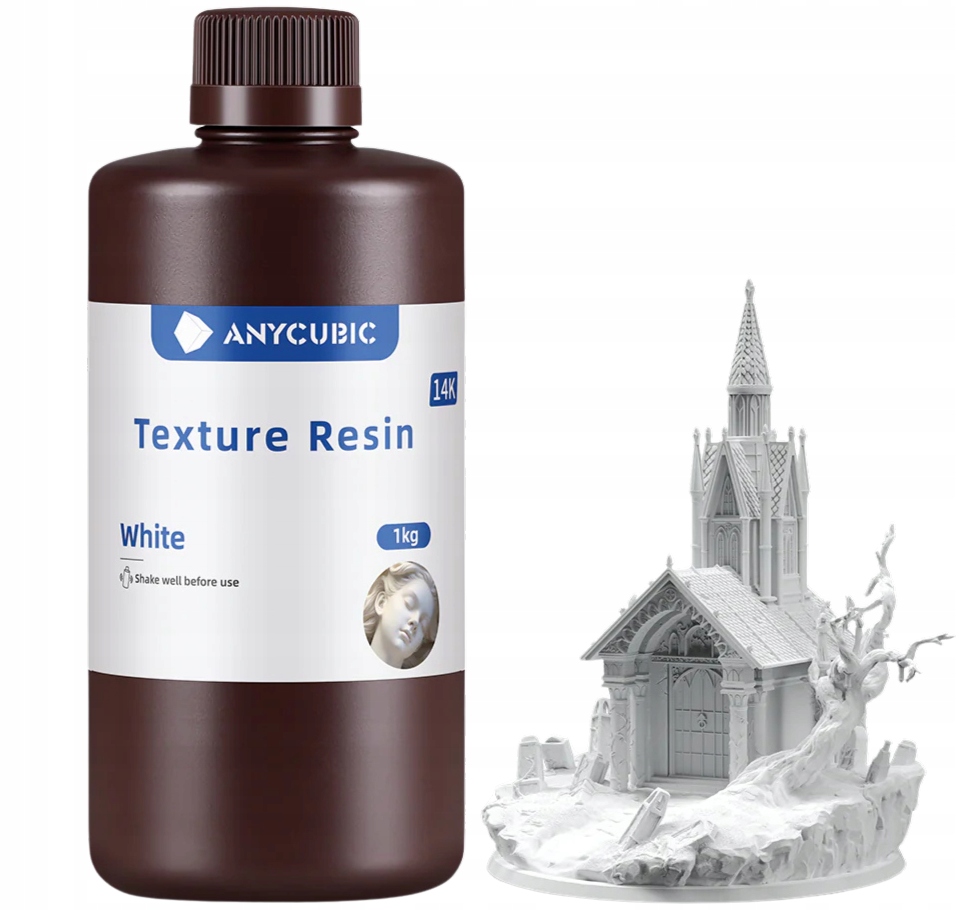 Żywica Uv Anycubic Texture White Biały 1kg 1l Do Drukarki 3D