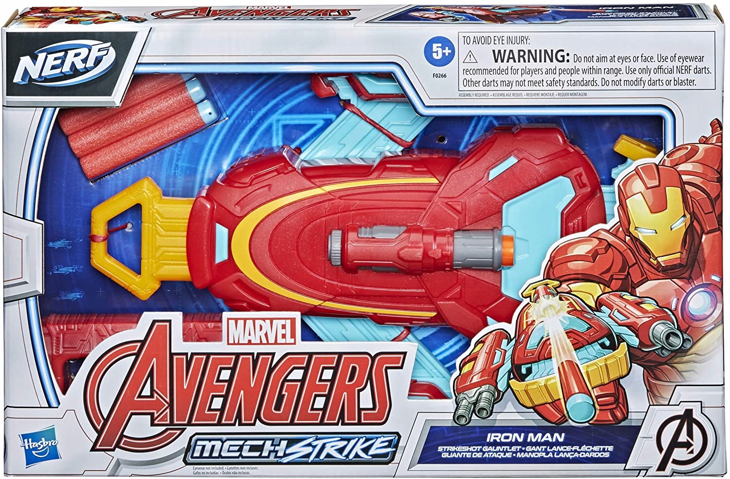 NERF MARVEL AVENGERS RĘKAWICA IRON MAN pistolet wyrzutnia strzelająca F0266