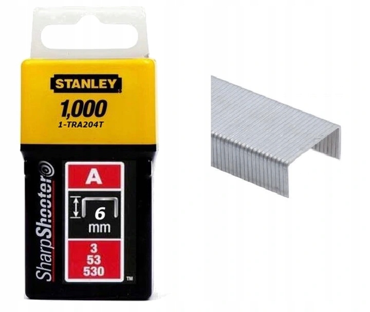 

Stanley Zszywki A Zszywka 6mm 6 1000szt TRA204T