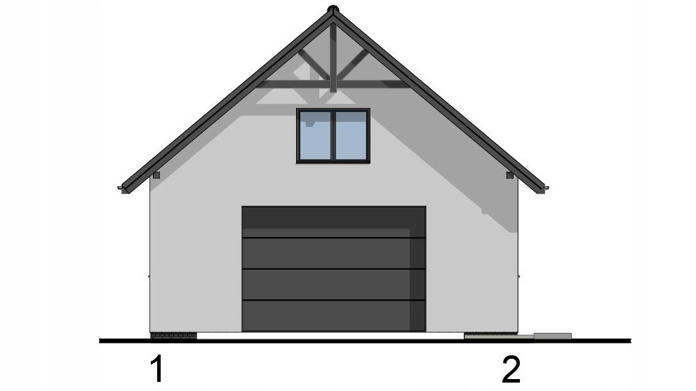 PROJEKT BUDYNKU GOSPODARCZEGO G224 Długość 12 m