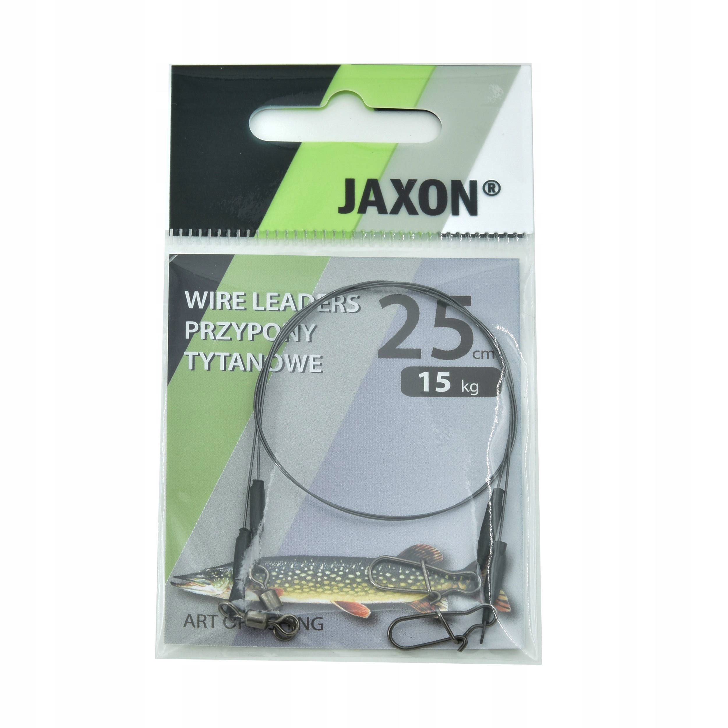 Przypon tytanowy Jaxon 25cm 15kg 2szt.