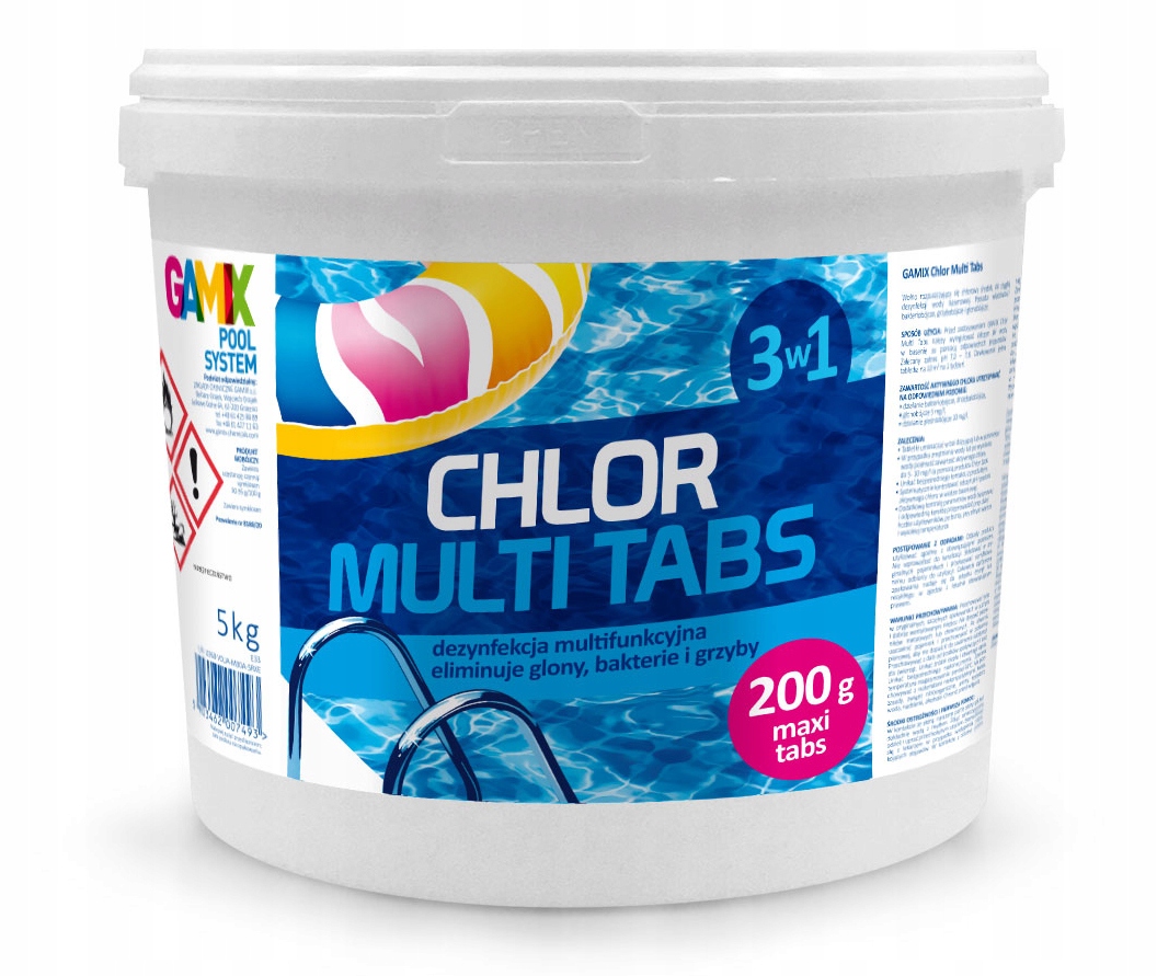 

Chlor Multi Tabs 3w1 Tabletki Do Basenu 5kg Gamix