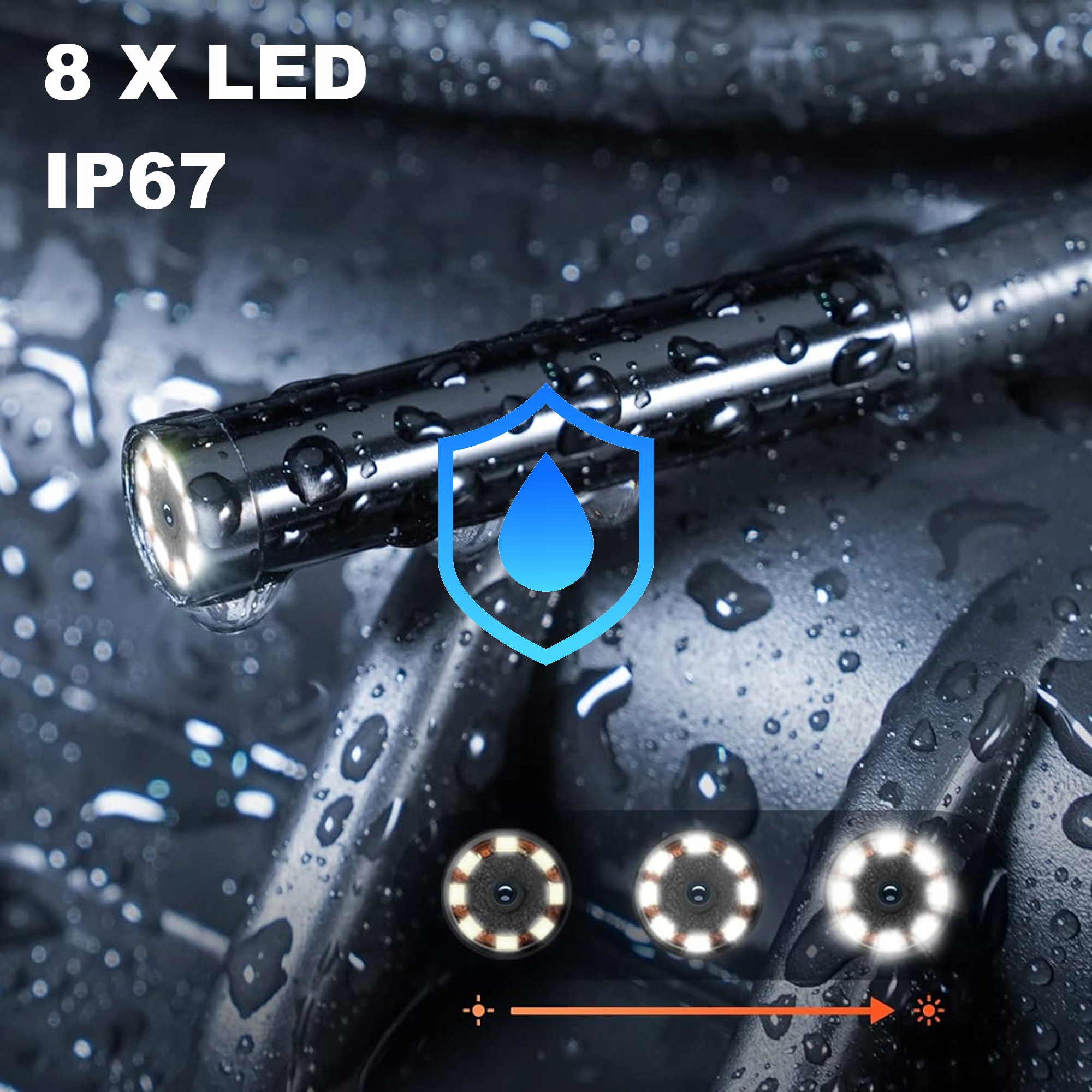 KAMERA INSPEKCYJNA ENDOSKOP 5M FULL HD LCD 4.3" USB ENDOSKOPOWA WODOODPORNA Kod producenta PRO-ORANGE-FULL-HD-8XLED