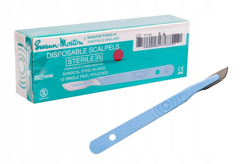 

Skalpel z Trzonkiem uchwytem Sterylny roz. 12 a'10