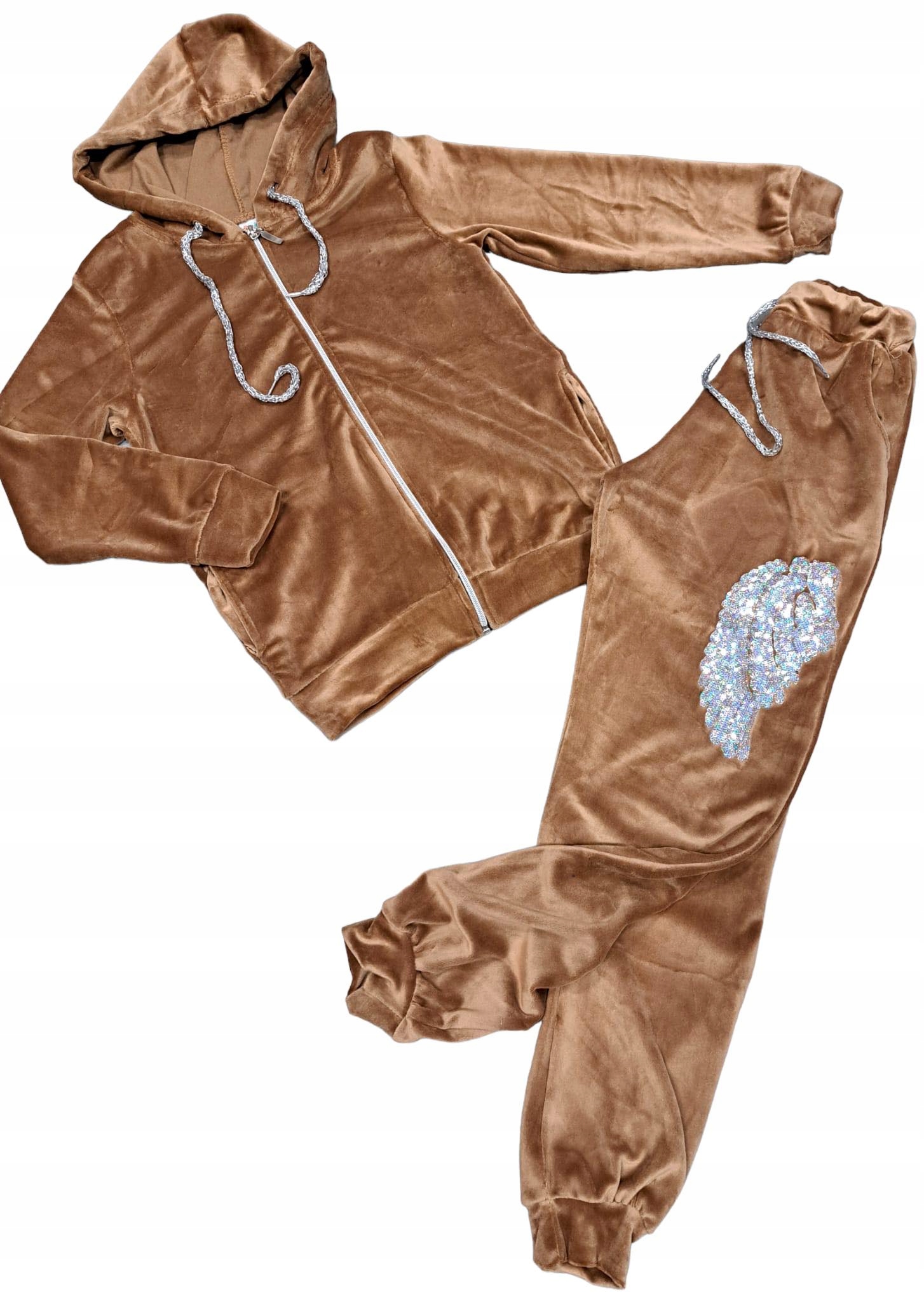

Angel dres Komplet Welur Skrzydła Cekiny 128