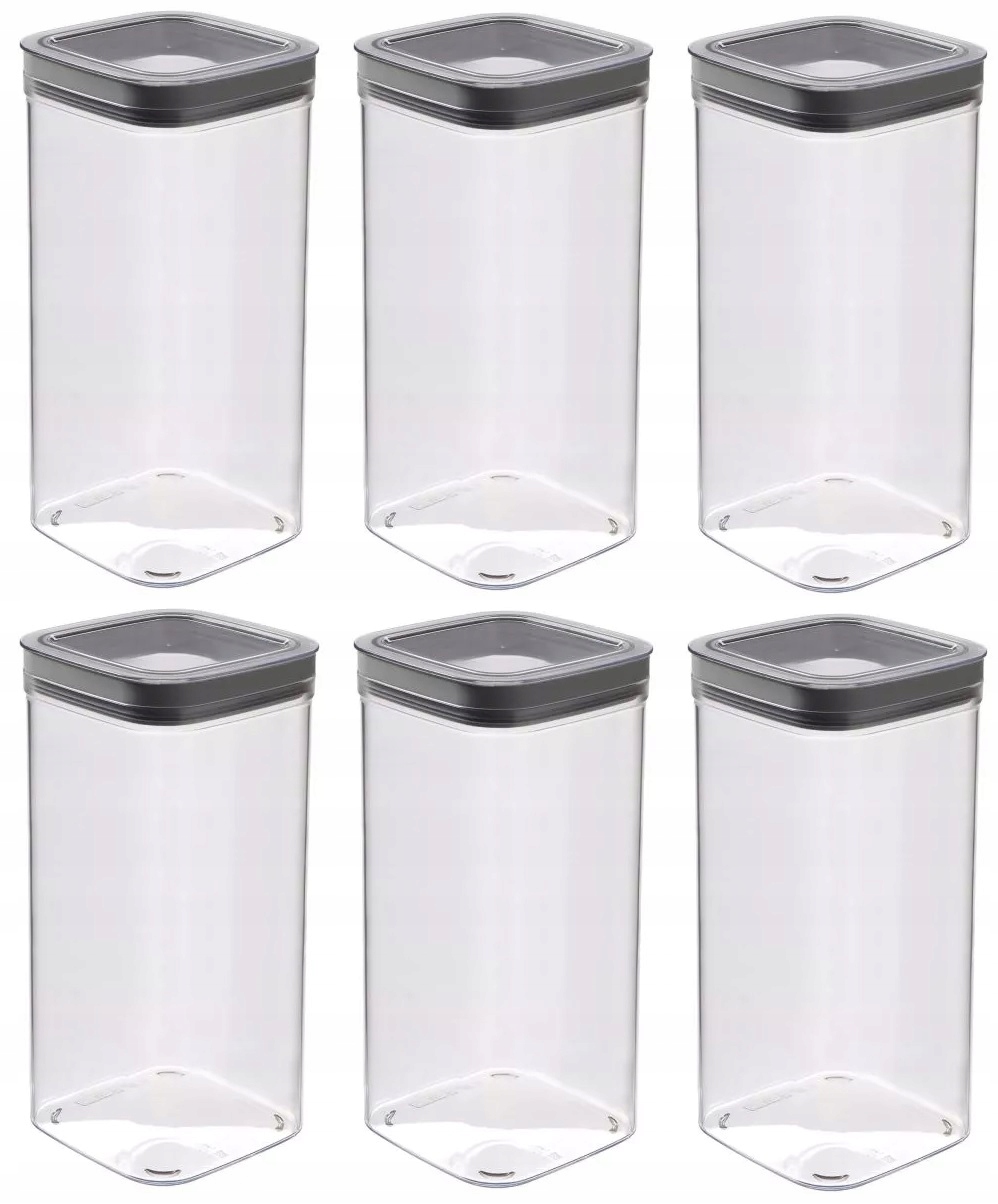 

6x Pojemnik Na Żywność Sypkie Płatki Makaron 2,3L