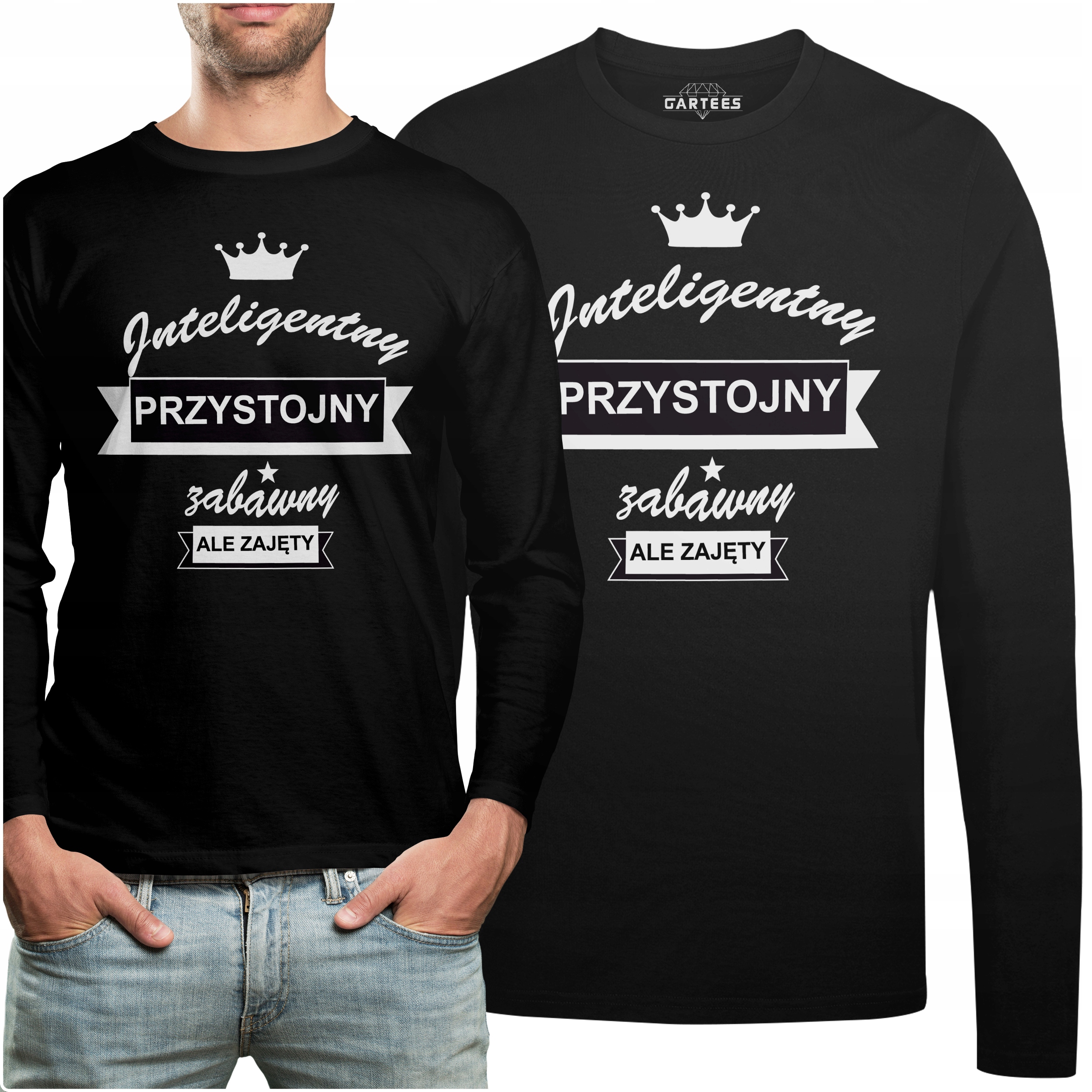 

Koszulka Long Inteligentny Przystojny Ale Zajęty