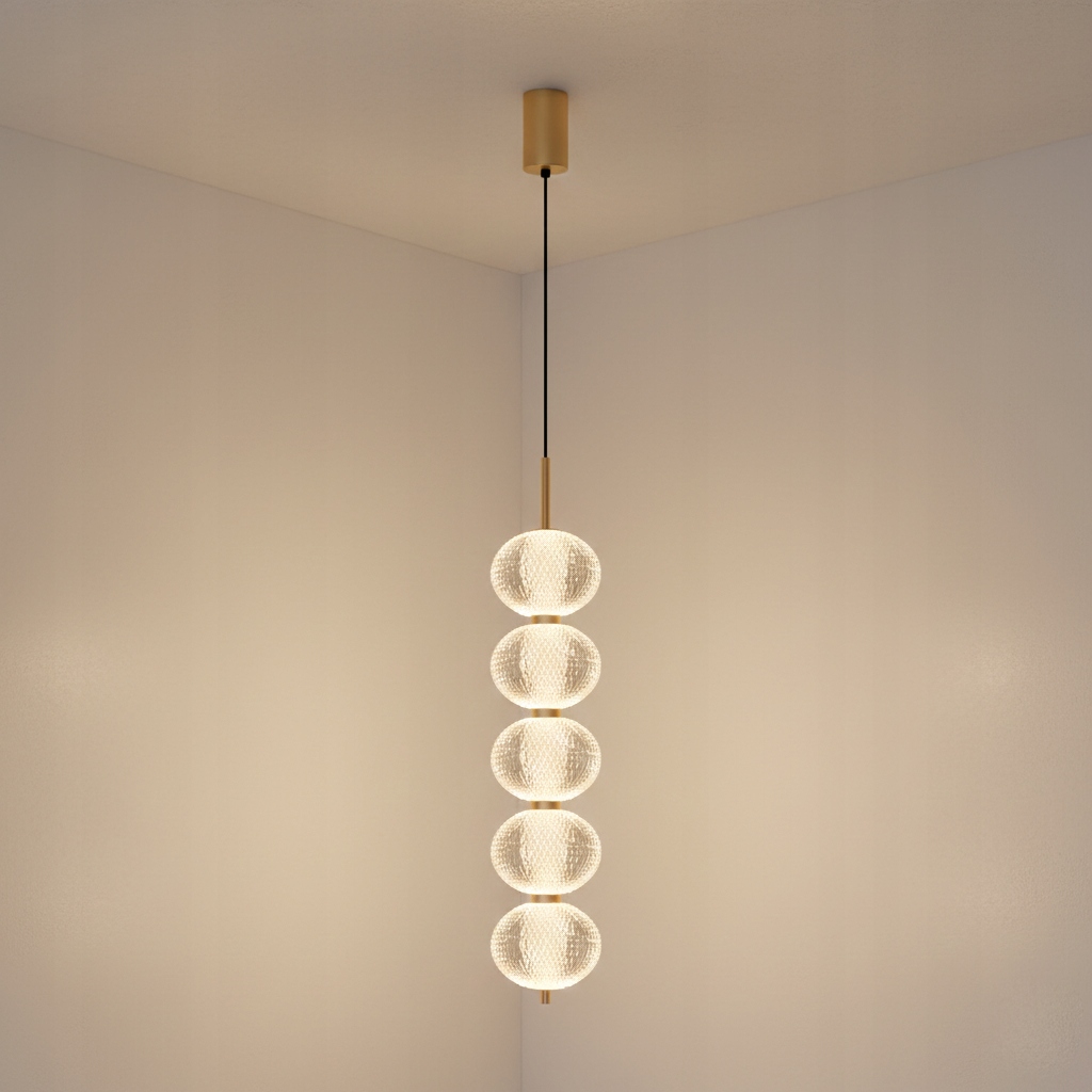 Osvetlenie do obývačky vo forme navliekacích korálikov v štýle glamour Galatea