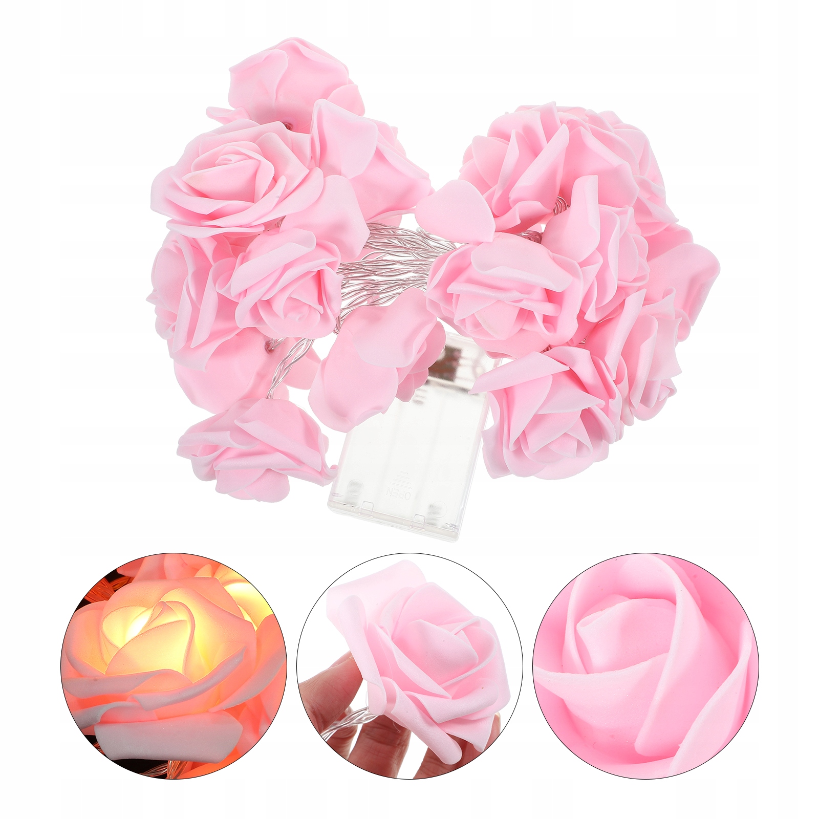 OŚWIETLENIE LED W KSZTAŁCIE RÓŻ Z SERII FAIRY DO WESELA I IMPREZY Waga produktu z opakowaniem jednostkowym 0.07 kg