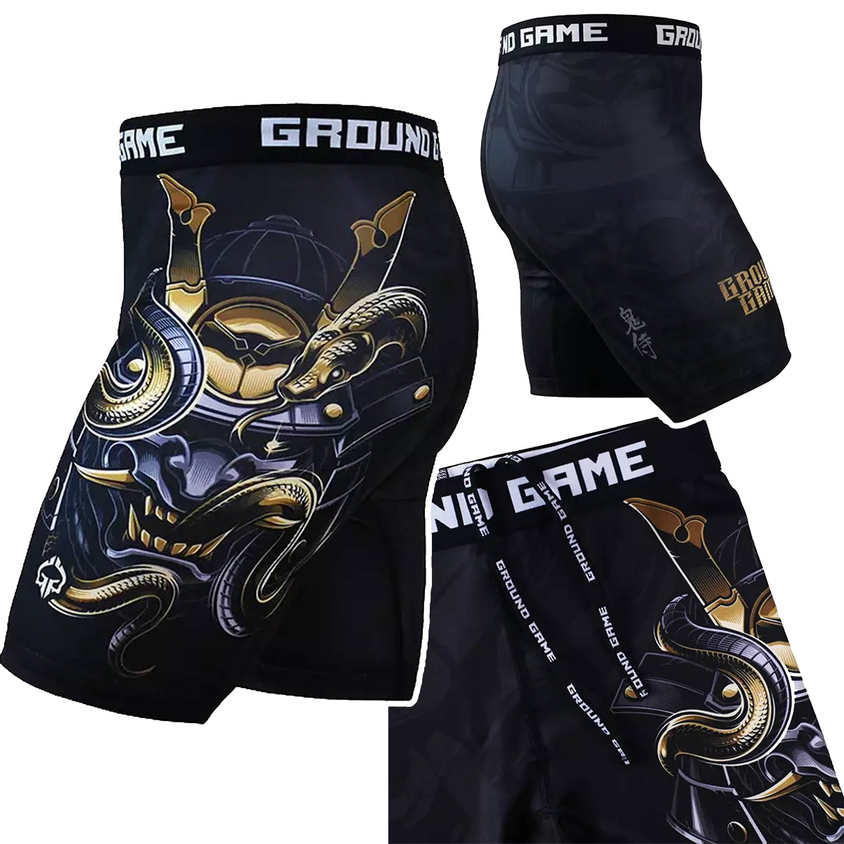 Krótkie spodenki treningowe męskie Ground Game Vale Tudo Oni Samurai r. S