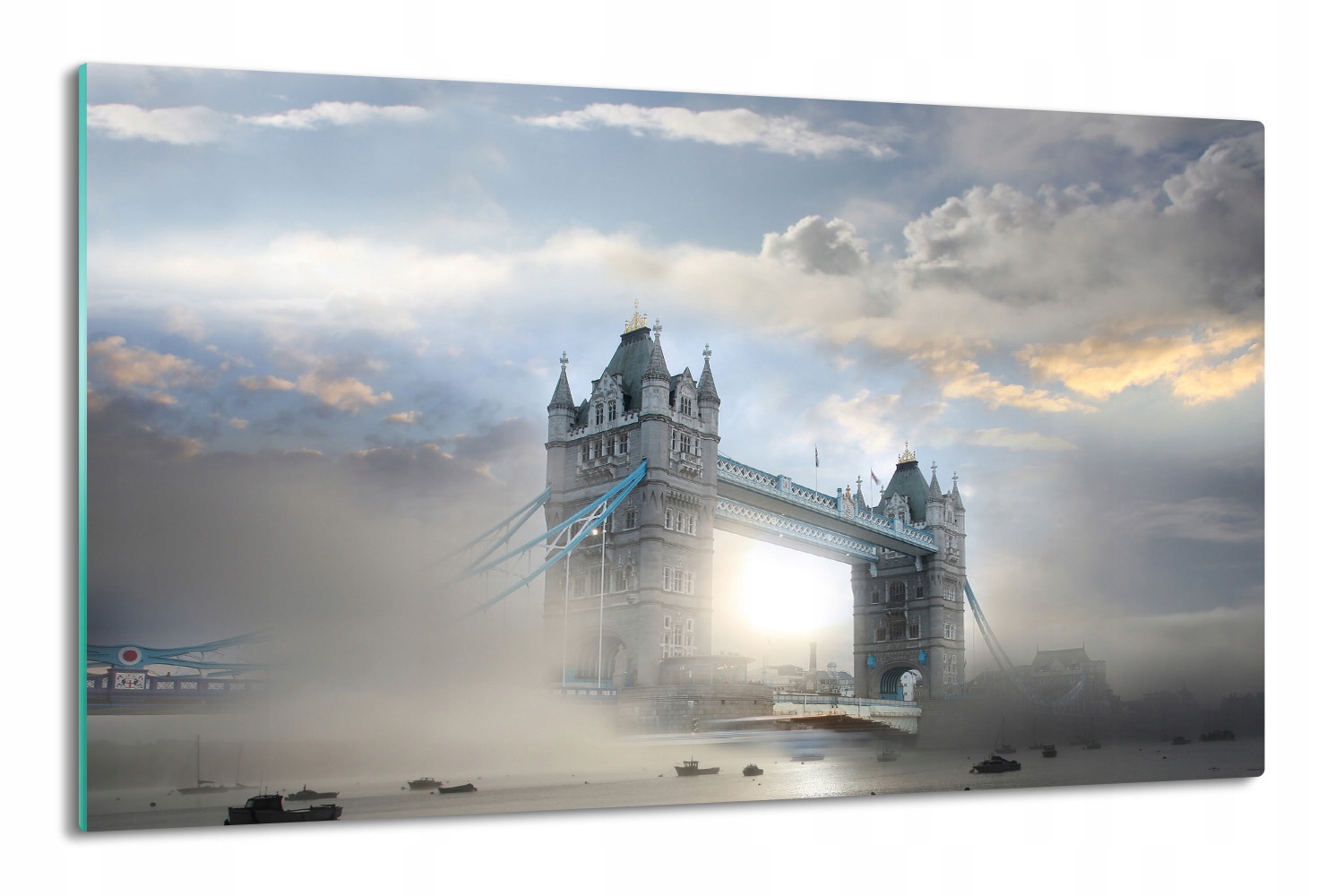 skleněná krytka na indukci 80x52 Tower Bridge mlha