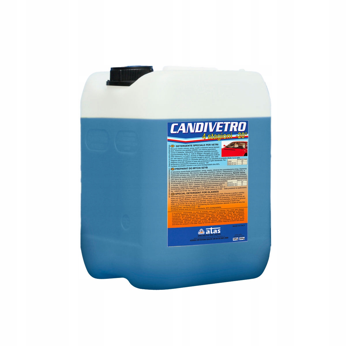 ATAS CANDIVETRO PŁYN DO MYCIA SZYB 10kg Pojemność opakowania 10000 ml