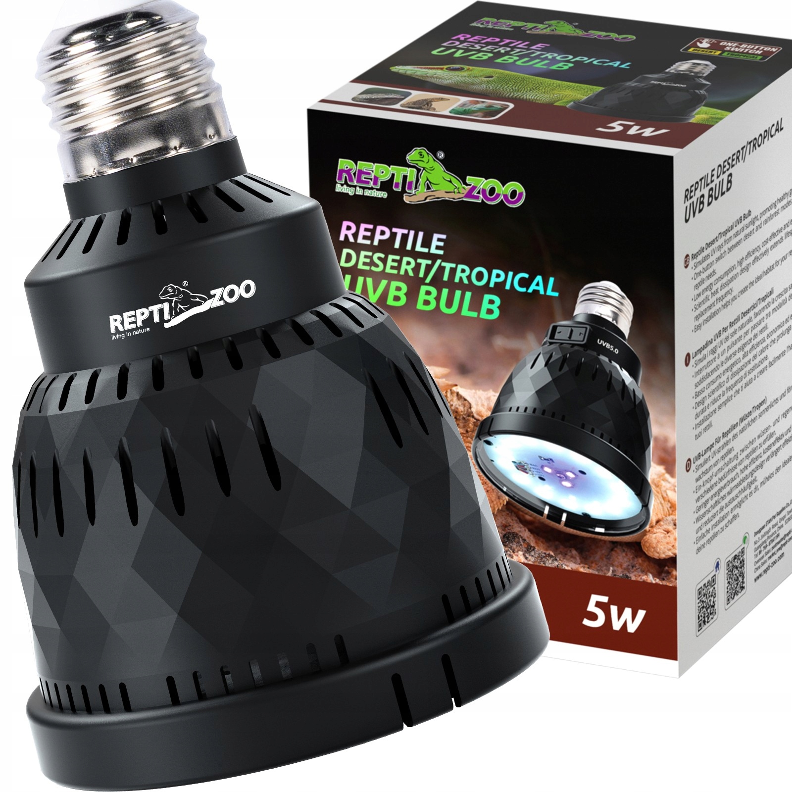 Led Žárovka Uvb Repti-zoo Do Terária S Tropickým Osvětlením 10W