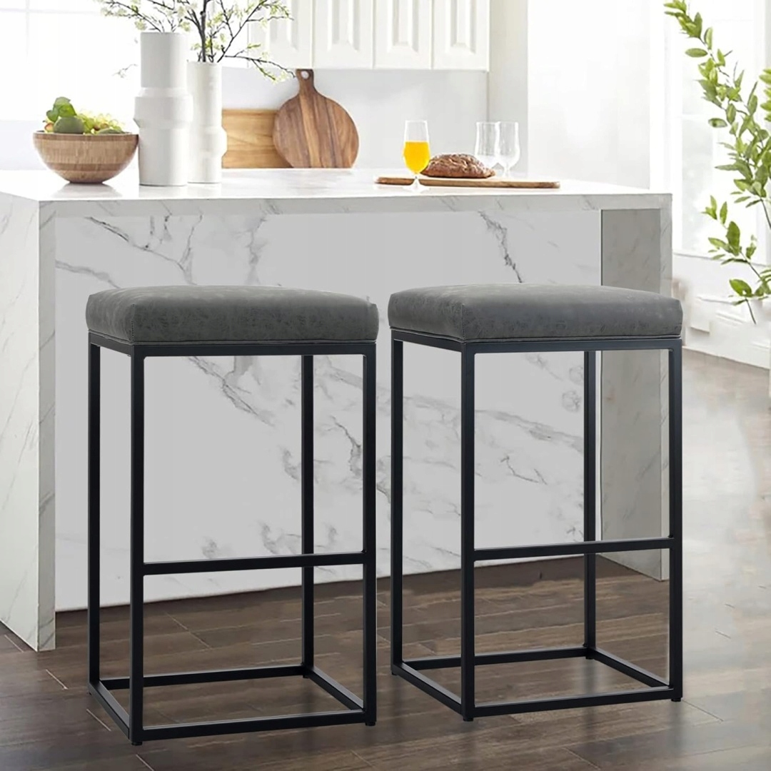 Alpha Home Barová stolička s podnožkou, 2 kusy