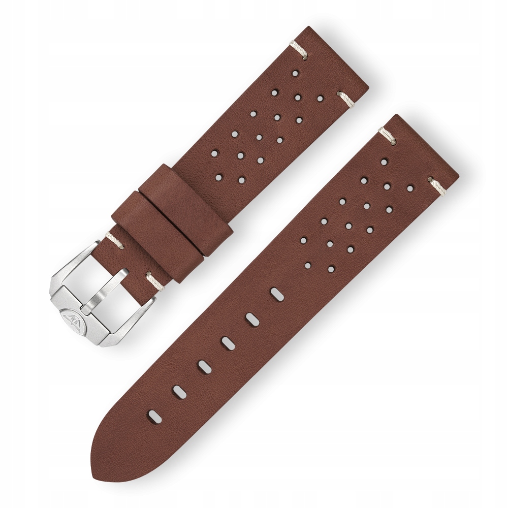 Kožený opasek Squale Perforated Dark Brown Leather Strap – 22 mm