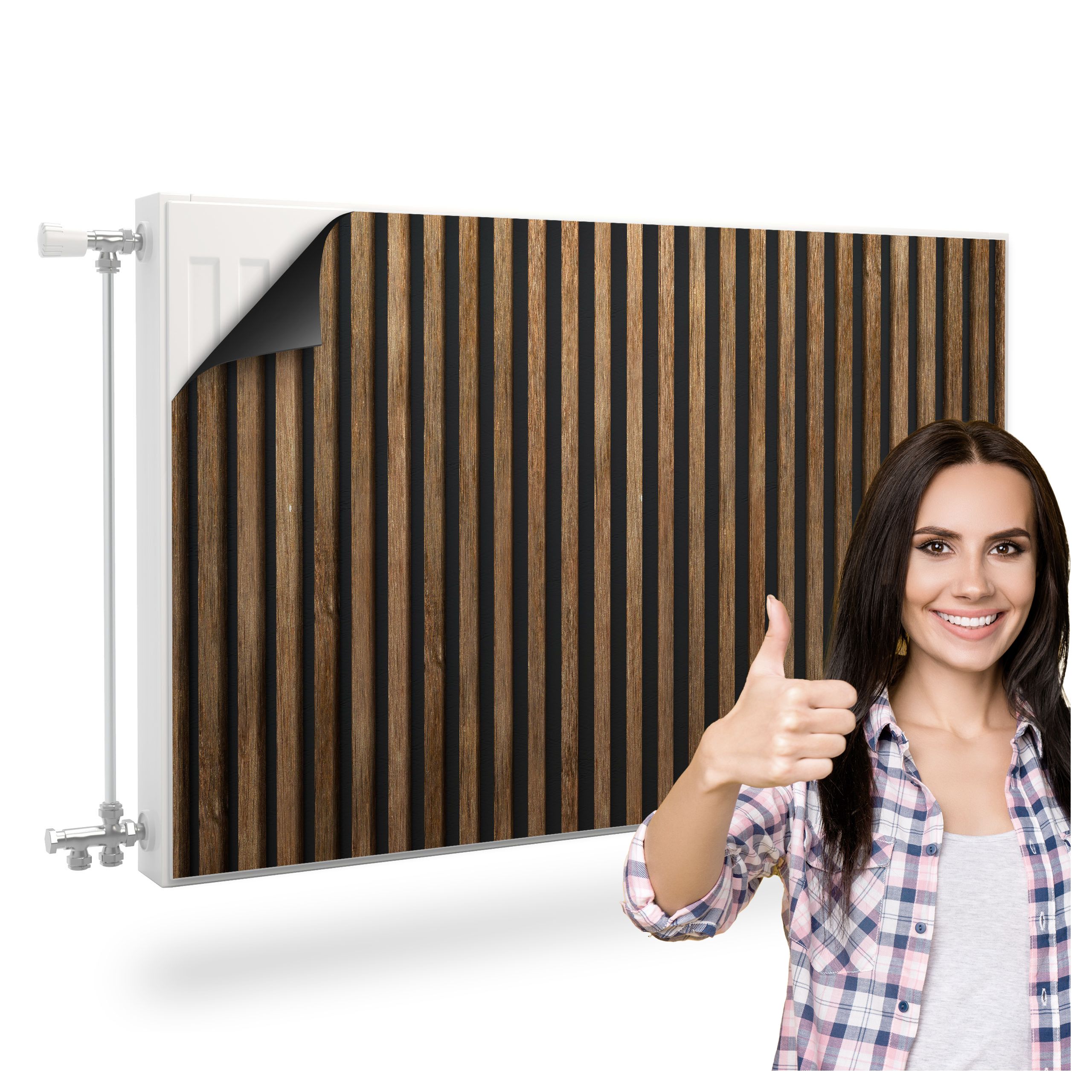 Magnetická Podložka Na Radiátor Lamely Desky Dřevo Efekt 3D 100x60