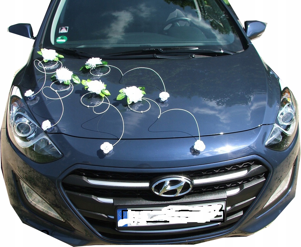 Dekorace auta ozdoby na auto na svatbu 108