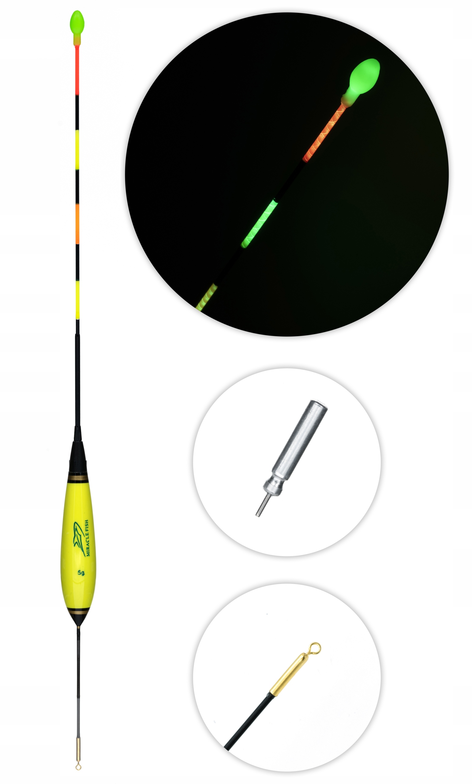 SPŁAWIK PRZELOTOWY WAGGLER LEDOWY 5G ŻÓŁTY