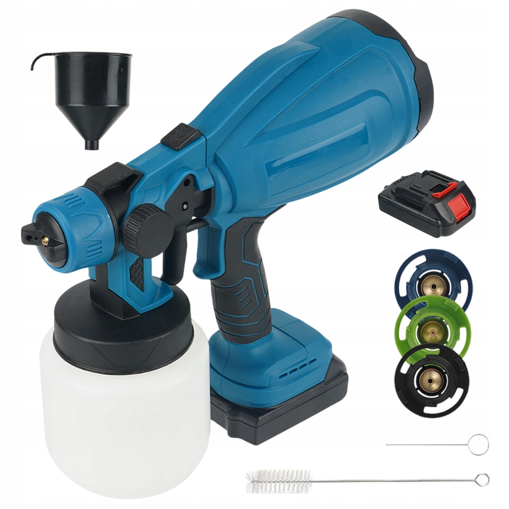 18V Malířská Pistole S Regulací Průtoku A 1L Nádobkou Na Malování