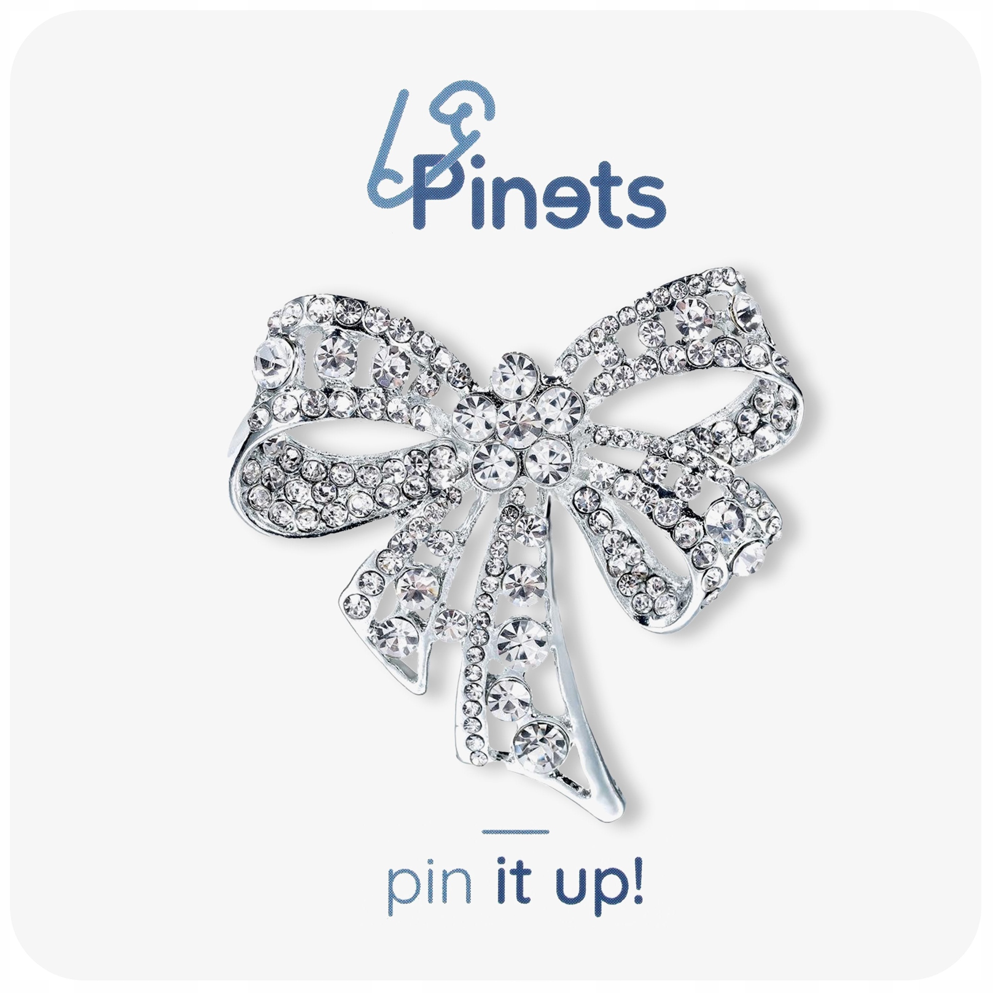 PINETS Broszka z cyrkoniami Cyrkonie Kokarda Marka Pinets