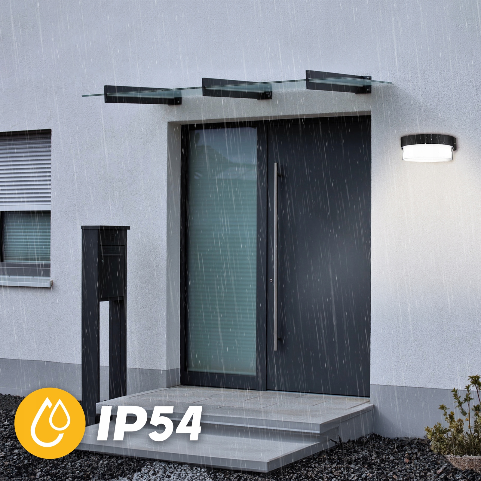 LAMPA ELEWACYJNA LED ZEWNĘTRZNA ŚCIENNA CZARNA KINKIET OGRODOWY 5W IP54 Stan opakowania oryginalne