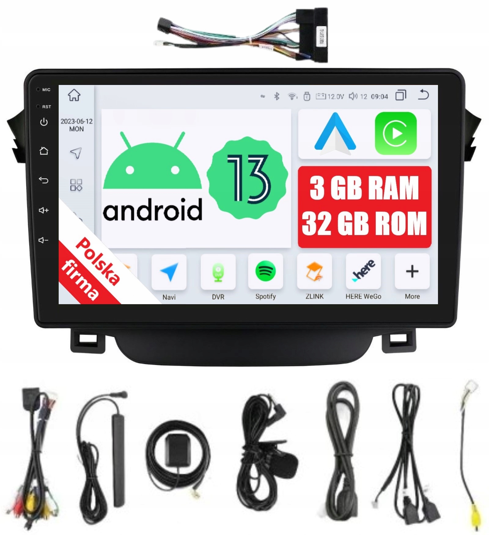 Navigácia Android Rádio Android Hyundai I30 2 II 3/32 Gb Dsp Lte Carplay