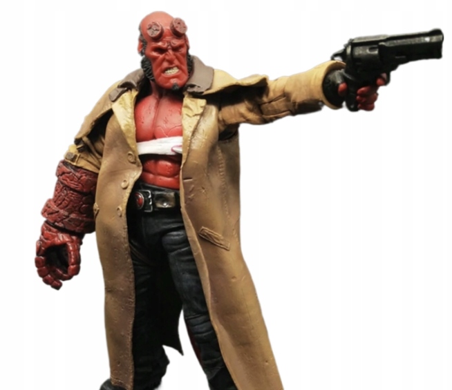 Zraněná akční figurka Hellboye Rona Pearlmana 7''