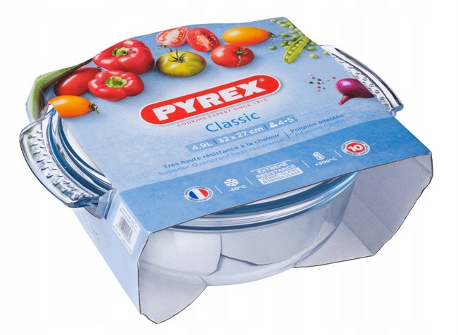 NACZYNIE ŻAROODPORNE OKRĄGŁE Z POKRYWĄ 5L PYREX Kod producenta PY-118A