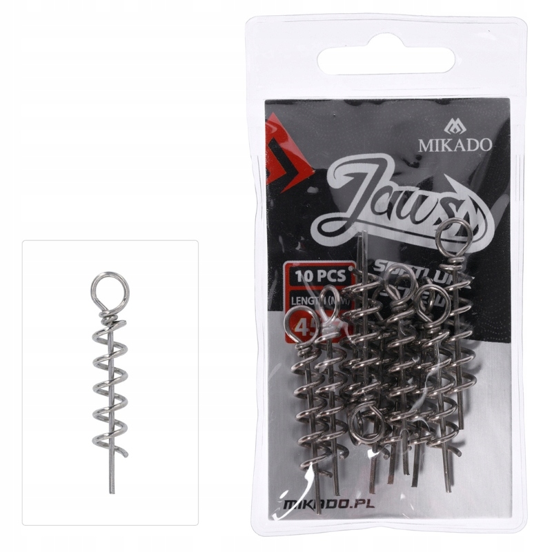 Mikado Wkręt Jaws do przynęt miękkich 26mm/4mm 10 szt.