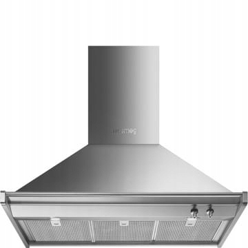 Nástenný digestor 90cm 781 m3/h 3 rýchlosti Led Smeg KD90HXE