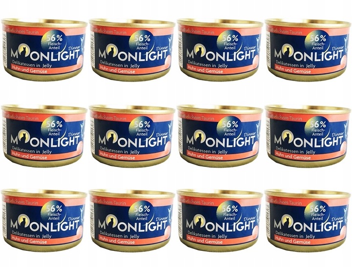 Levně Moonlight Dinner Č. 8 – Kuřecí zelenina v želé 12 x 80 g