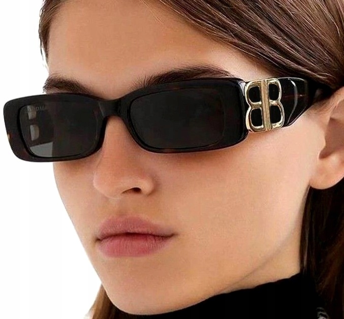 

Czarne Przeciwsłoneczne Unisex Okulary Prostokątne