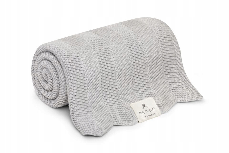 

Bambusowy Kocyk Jodełka Light Grey 80X100 My Memi