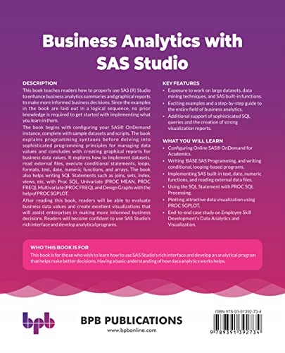 Chitoria, Rajinder Kr. Business Analytics with SAS Studio: Deliver Business Język publikacji angielski