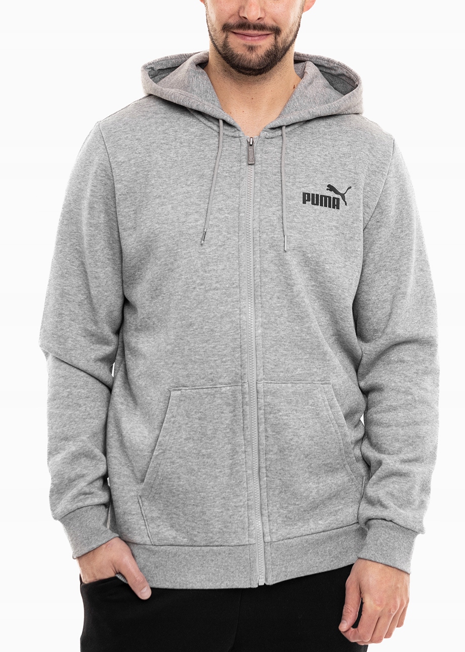 Puma pánská mikina sportovní mikina zapínaná na zip s kapucí a logem hoodie vel. S
