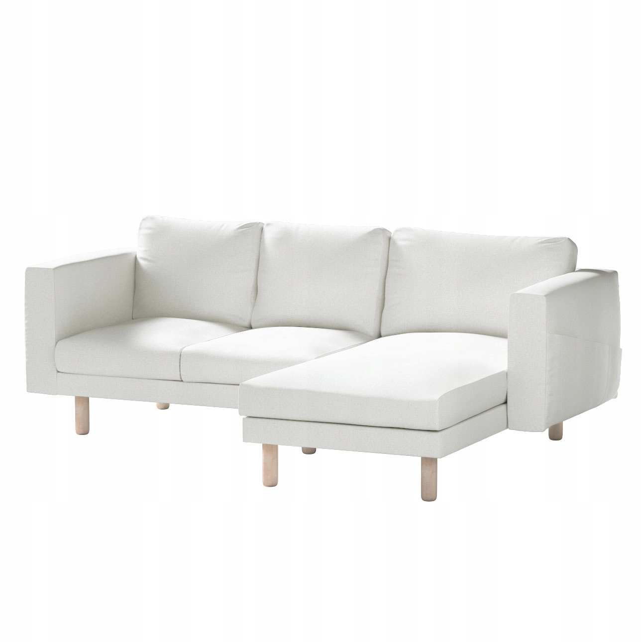 Dekoria potah na 3-místnou pohovku Norsborg s lenoškou Ikea, bílý