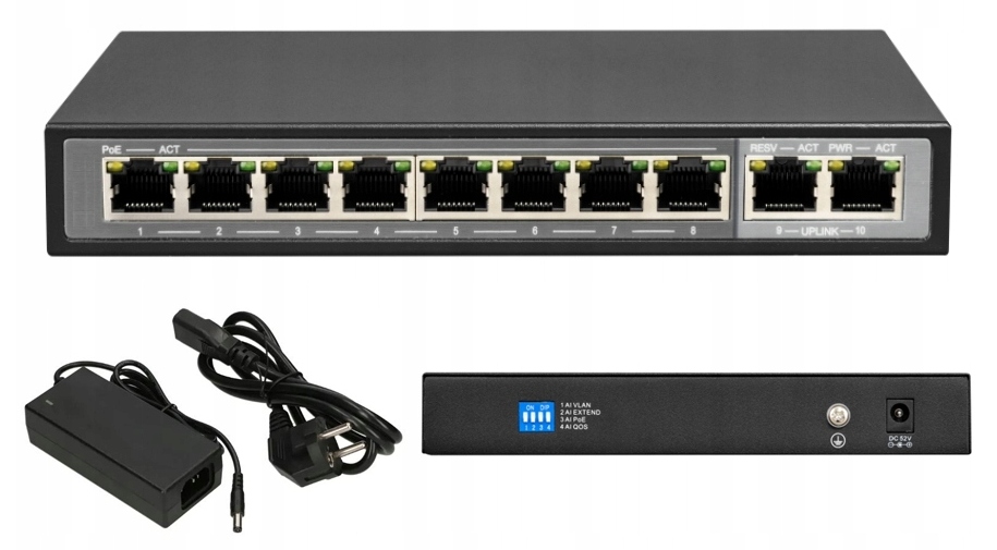 UNIARCH Zestaw Monitoringu IP PoE ZEWNĘTRZNY + PTZ Liczba obsługiwanych kamer 8