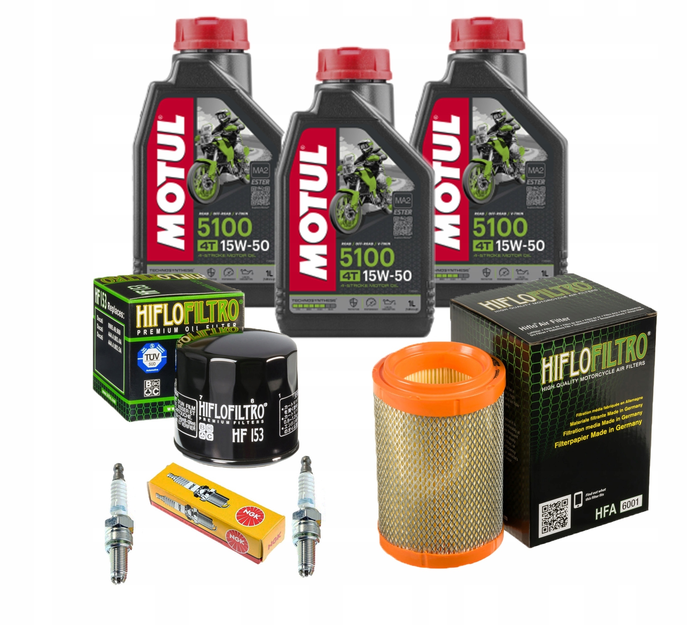 Olej Motul 5100 DUCATI SCRAMBLER SIXTY2 Filtr Ngk