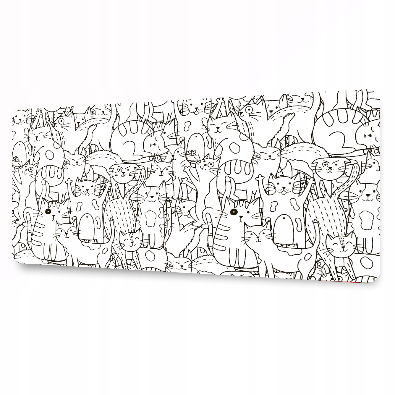 

Ochronna mata na biurko koty styl doodle 90x45cm