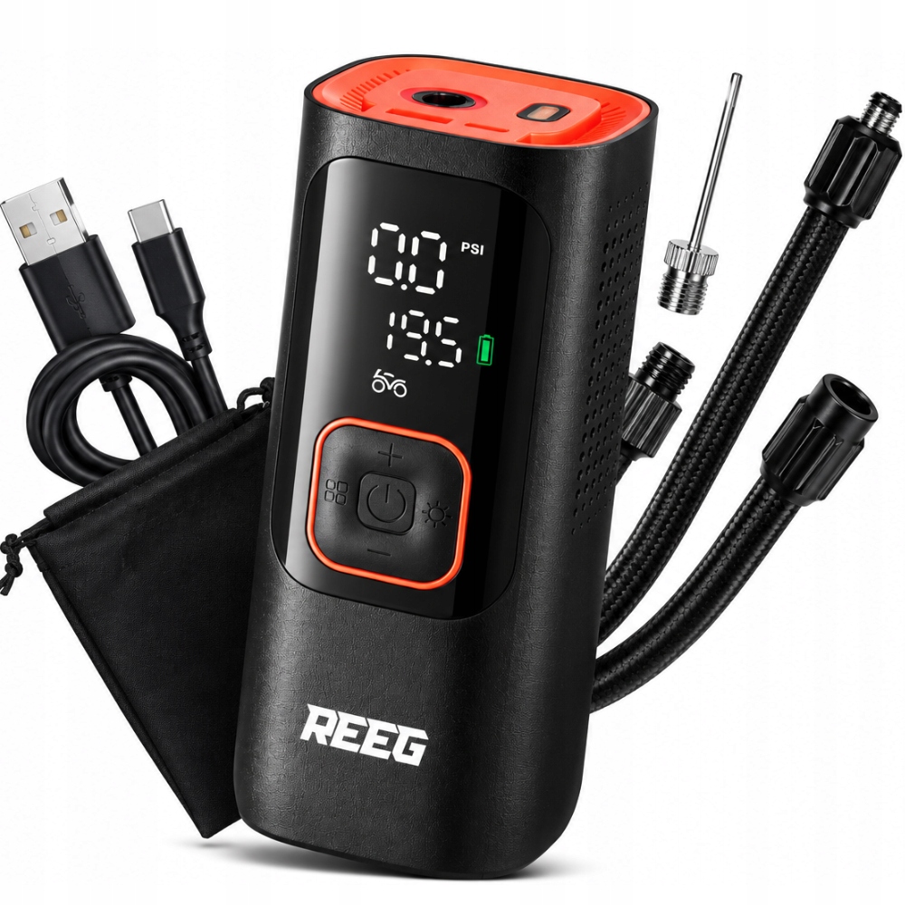 Mocna pompka elektryczna kompresor do roweru, auta, Reeg Air Pump Pro 11BAR